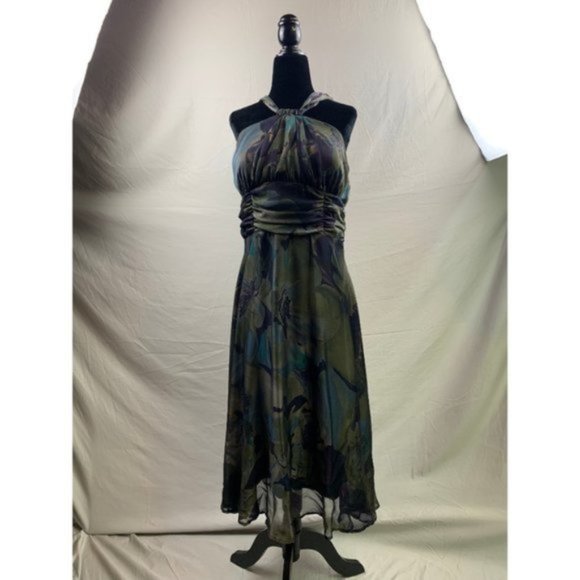 Dresses & Skirts - Floral Chiffon Evening Dress